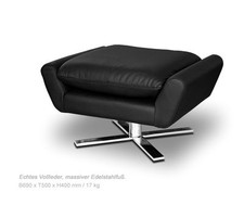 Bequemer Leder Fußhocker mit