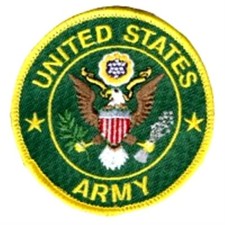 Army embroidered round - army,