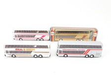 Herpa H0 4x Modellauto Bus Reisebus Doppelstockbus Setra