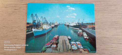 Postkarte bremen überseehafen - postkarte,