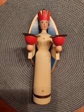 Lichterengel Erzgebirge Seiffener Volkskunst Engel ca. 23 cm Holz DDR