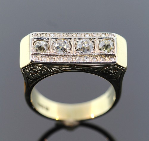 Antiker ring mit diamanten - ring, 24