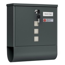 Briefkasten Wandbriefkasten Zeitungsfach Postkasten abschließbar 006an4