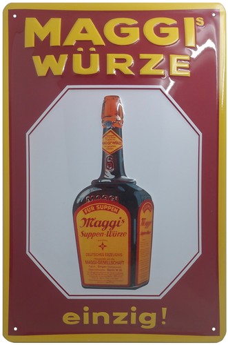 Maggi würze blechschild rot - maggi,