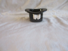 keramik Übertopf in Zylinder Hut Form schwarz mit weißer Fliege