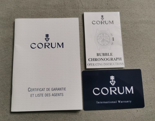 Corum vintage garantiekarte - corum,
