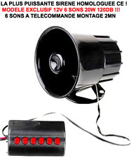 115DB! ELEKTRONISCHE SIRENE 12V 6 SOUNDS FEUERWEHR POLIZEI LAND RANGE DEFENDER EVOQUE