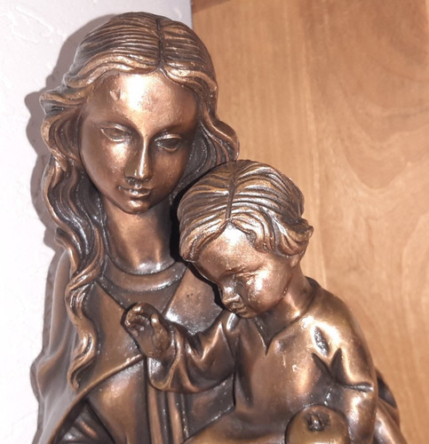 Stilvolle bronze madonna mit - bronze,