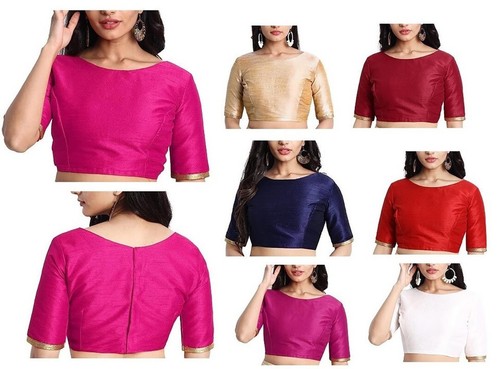 Damen dupion seide bluse - dupion,