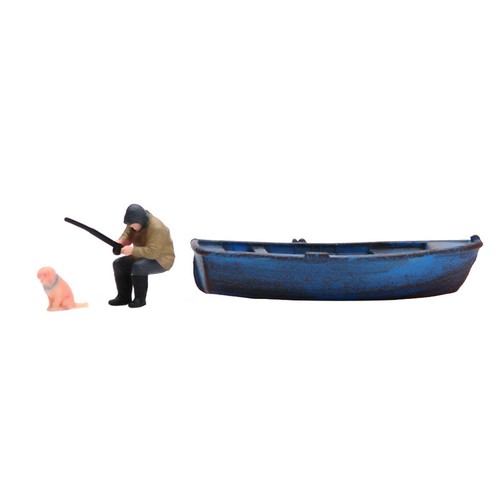 Miniatur fischerboot mit - miniatur-fischerboot,