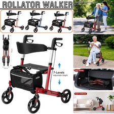 Rollator Klappbar Leichtgewichtsrollator Laufhilfe Gehhilfe Gehwagen Mit Sitz DE