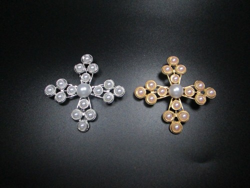 Vintage kreuz brosche - vintage,