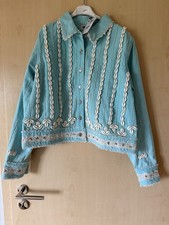 Boho Jeansjacke mit Stickerei