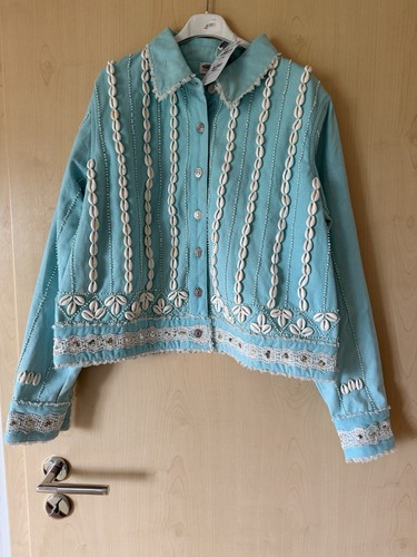 Boho jeansjacke mit stickerei - boho,