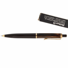 Pelikan K400 Kugelschreiber Schildpattbraun Gestreift Druckknopf Classic NEU