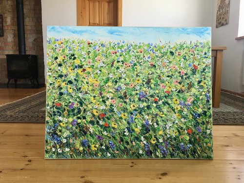 Große blumenwiese impasto - große,