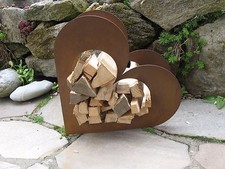 Herz aus Metall - Holz-Regal -