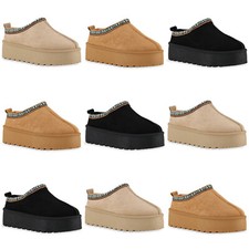 Damen Warm Gefütterte Pantoffeln Hausschuhe Bequeme Prints Schuhe 841495 Mode