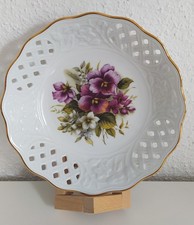 Kleiber Schale 19cm Porzellan 22 Karat Goldrand Handarbeit