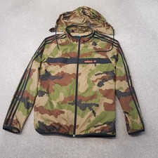 Adidas Herren Jacke Small Grün Camo Windbreaker Originals Trefoil Liam SST