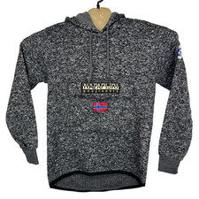 Napapijri Fleece Hoodie Damen Large grau Overhead Overhead Pullover große...