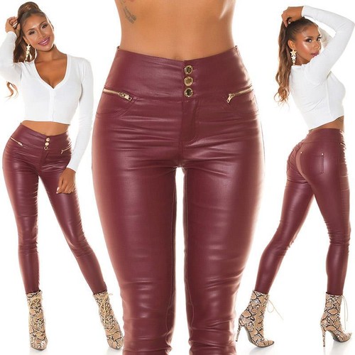 Highwaist skinny damenhose - skinny, in