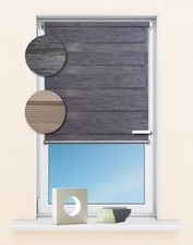 Doppelrollo meliert Holzstruktur Klemmfix ohne Bohren Duorollo Vario Duorollo