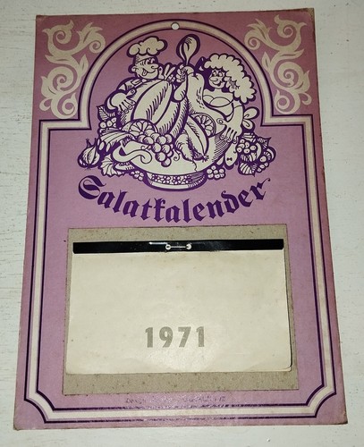 Alter ddr wandkalender - alter, 1971