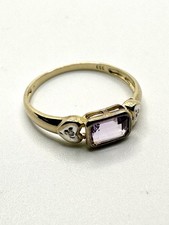 Goldring 333er Gold  Ring violetter Stein tolle Handarbeit  Schmuckstück