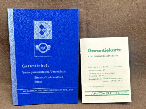 Ddr seltenes garantieheft - ddr,