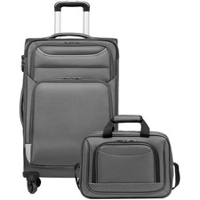 Reisekoffer 2tlg Set Grau mit