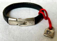 UNO de 50 Vintage Armband Leder & Silber Schwarz aus Madrid Handgefertigt