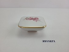 Dose Ilmenau Porzellan Graf von Henneberg Rosa Blütendekor Goldrand #2511671