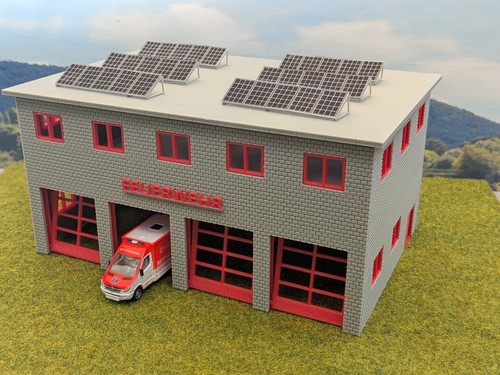Moderne feuerwache mit - moderne,