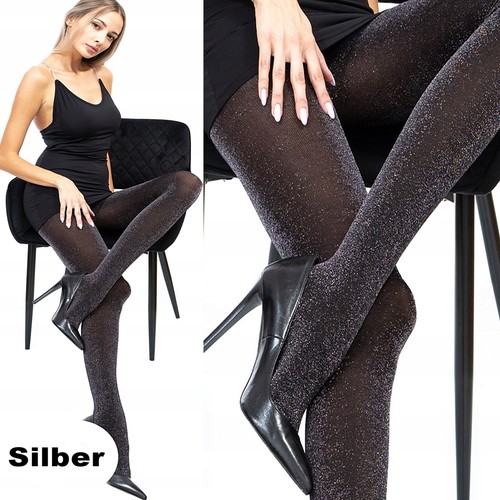 Silber hochglanz strumpfhose - hochglanz,