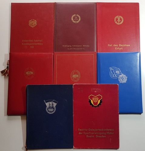Ddr urkundenmappen konvolut - urkundenmappen,