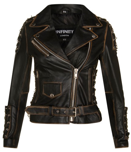 Damen schwarze leder - damen,