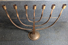 Menorah Siebenarmiger Leuchter Kerzenleuchter Kupfer Handgefertigt 