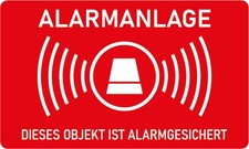 Aufkleber Alarmanlage Alarmgesichert Alarm 5cm x 3cm