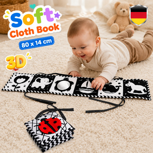 Stoffbuch baby kontrast - stoffbuch,