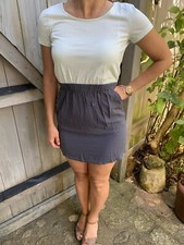 Vero Moda Sommer Kleid Mini Hippie Boho T-Shirt Top zu Stiefeln Tunika Gr. S