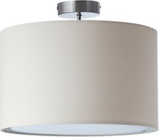 Lüttenhütt Decken Deko Leuchte Lampe LÜCHTE Metall Textil beige hellbeige 40 cm