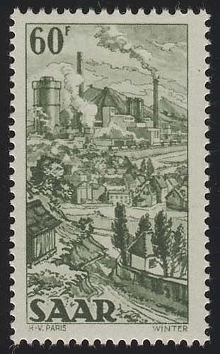 Saarland 287 freimarke fr - freimarke,