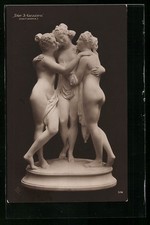 Ansichtskarte Plastik, Die 3 Grazien von Canova 