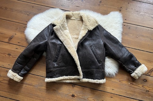 Lammfelljacke mit kapuze l - lammfelljacke,