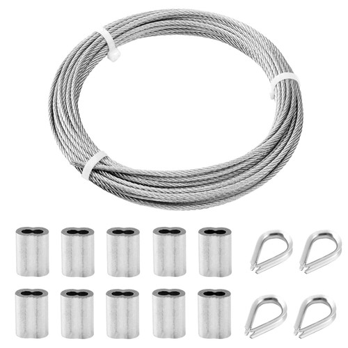 Edelstahl drahtseil set 10m - drahtseil,