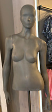 Damen Schaufensterpuppe Mannequin Halbbüste mit Ständer anthrazit hochwertig
