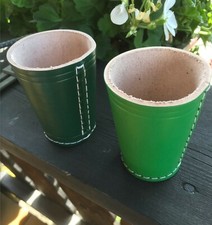 Würfelbecher leder aus - würfelbecher,
