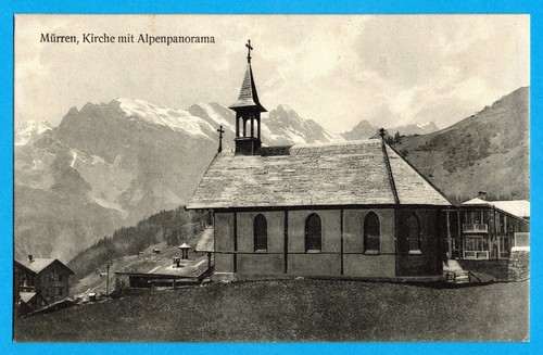 Mürren kirche mit - mürren, 1915)