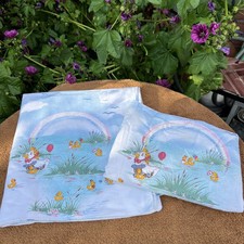 DDR Bettwäsche Kinder Bezug Kissen Enten Familie Regenbogen 90x125 Ostalgie